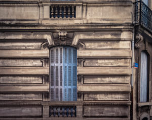 Blue shutter in Narbonne Blue shutter in Narbonne